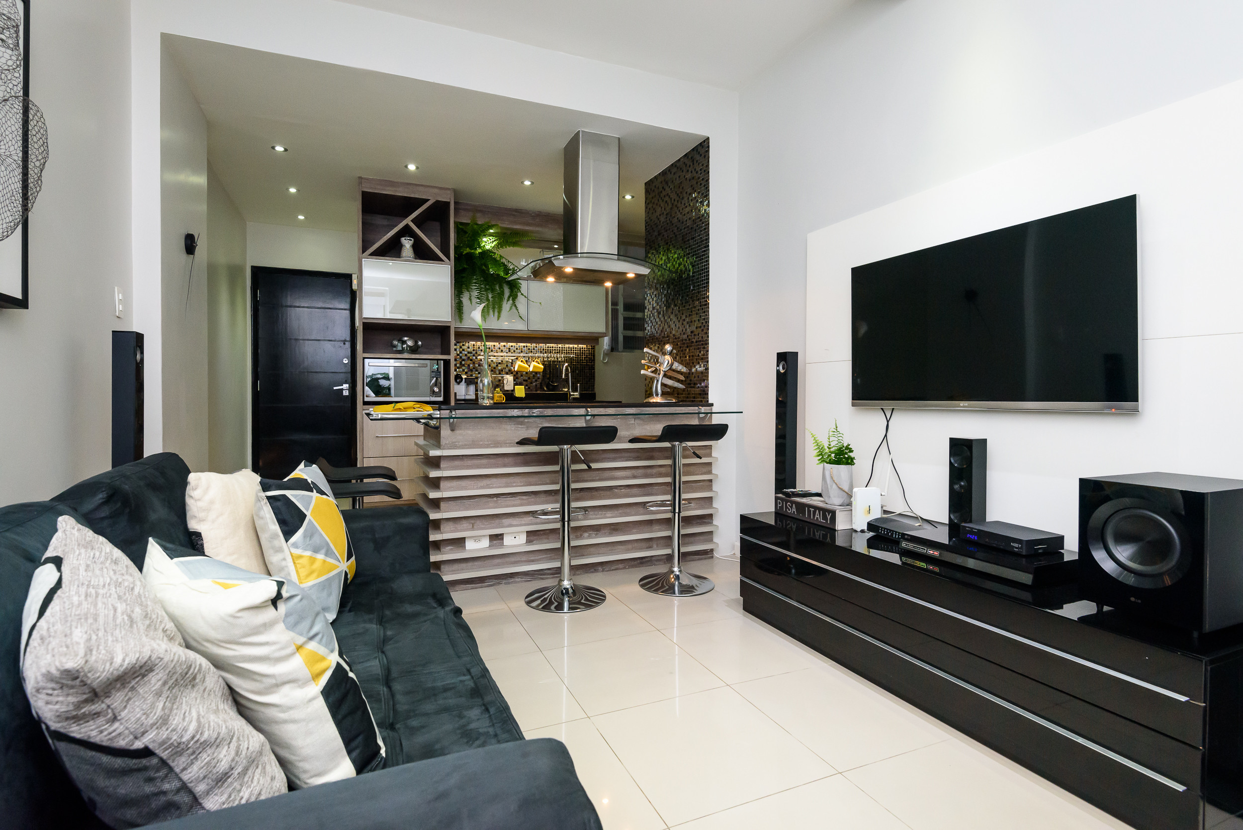 Living room with television