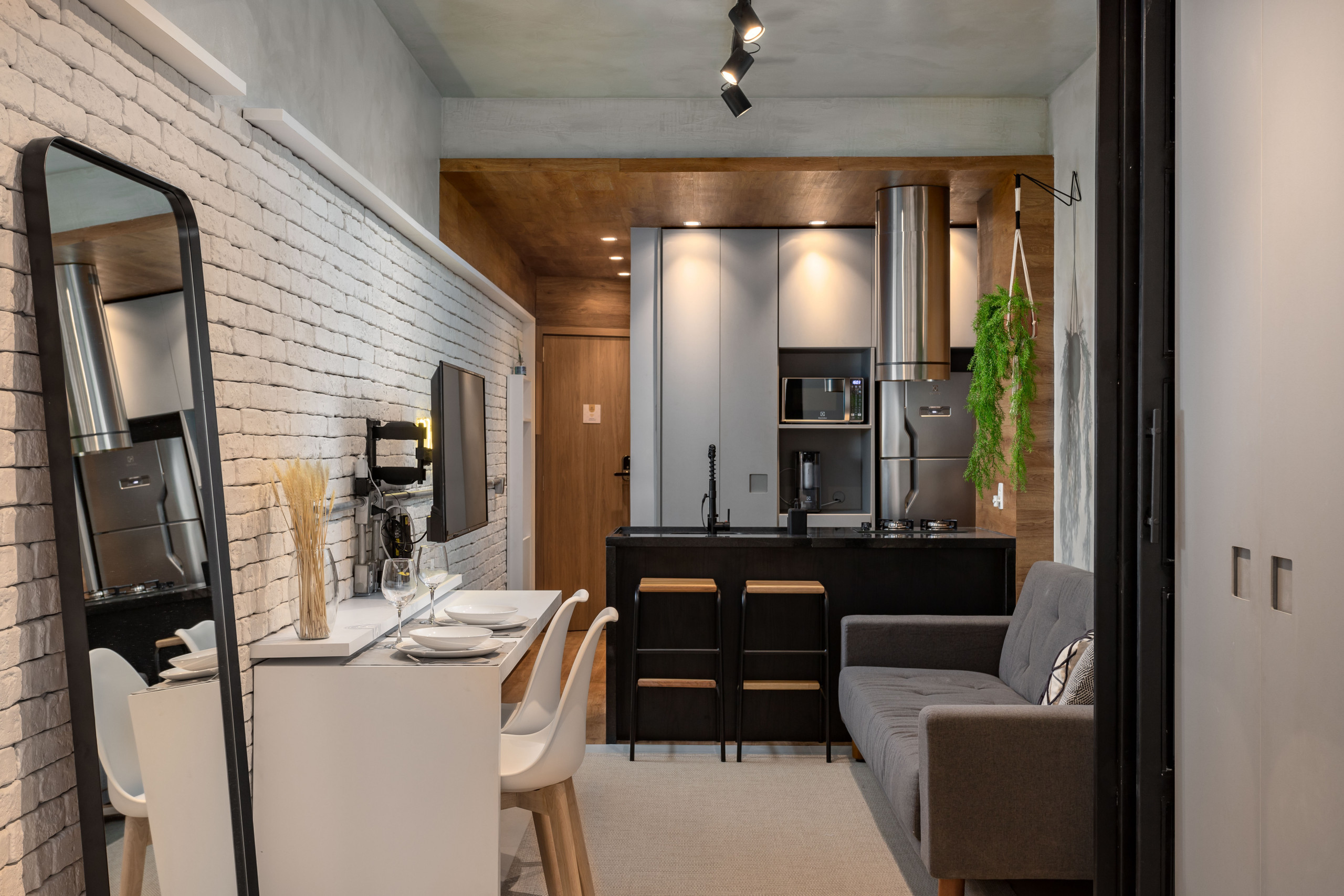 Salón y cocina americana