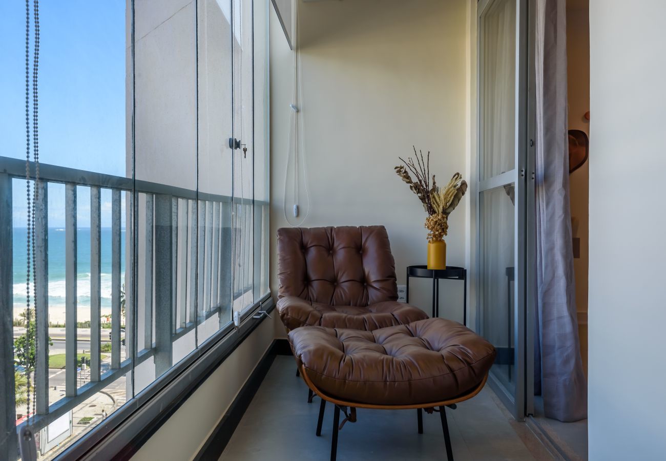 Apartahotel en Rio de Janeiro - Luc527 | Piso con vistas al mar y Pedra da Gávea