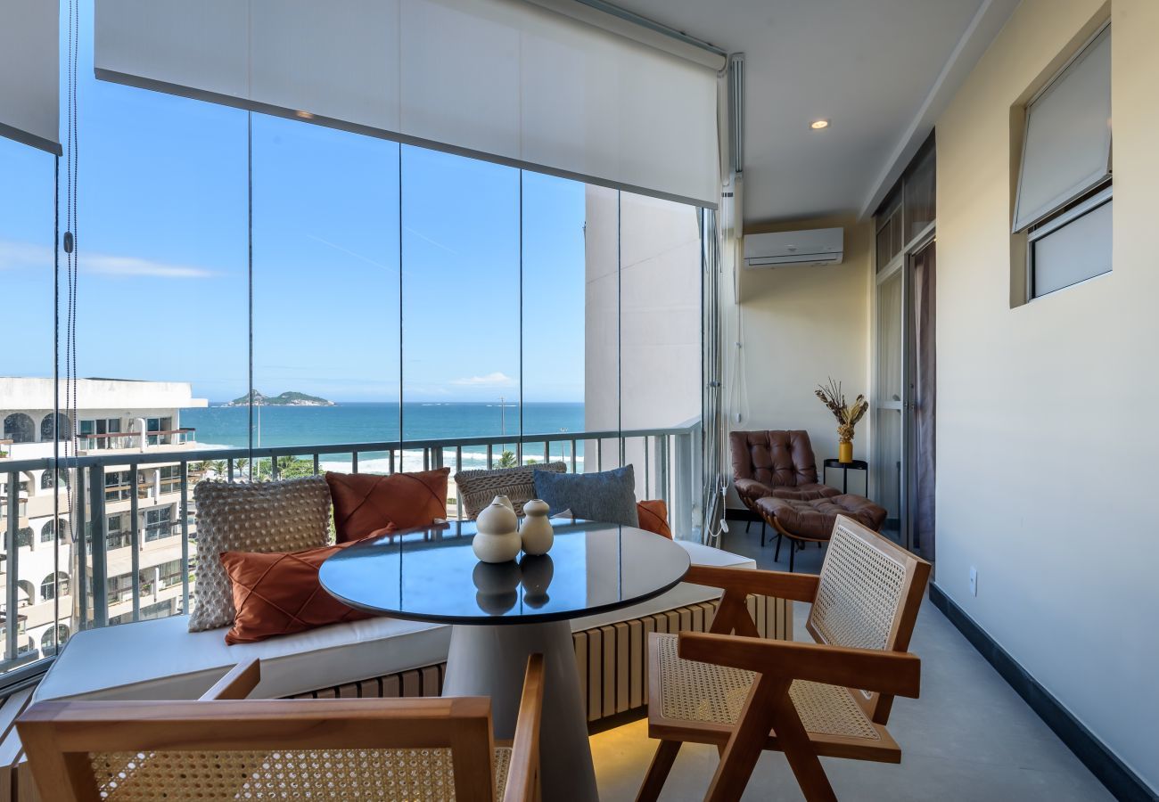 Apartahotel en Rio de Janeiro - Luc527 | Piso con vistas al mar y Pedra da Gávea
