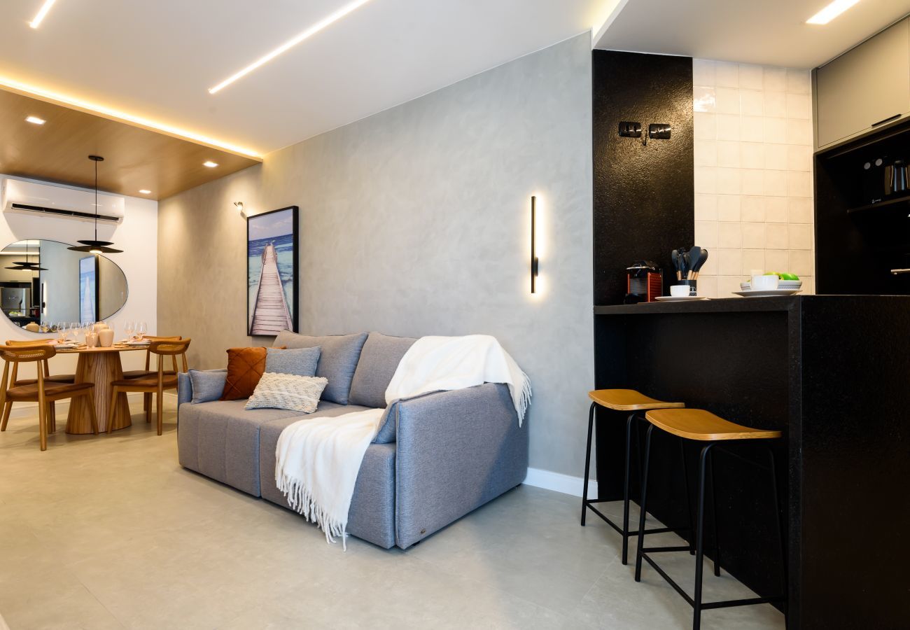 Apartahotel en Rio de Janeiro - Luc527 | Piso con vistas al mar y Pedra da Gávea
