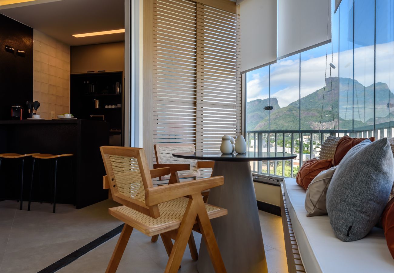 Apartahotel en Rio de Janeiro - Luc527 | Piso con vistas al mar y Pedra da Gávea