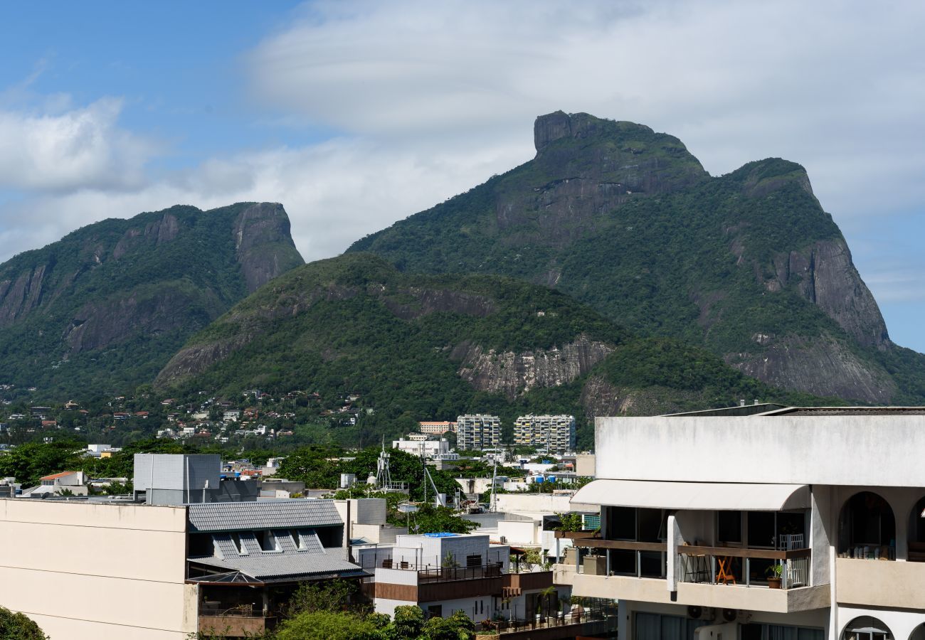 Apartahotel en Rio de Janeiro - Luc527 | Piso con vistas al mar y Pedra da Gávea