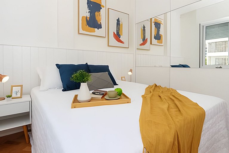 Ata401|Moderno piso,2 calles de la playa de Leblon