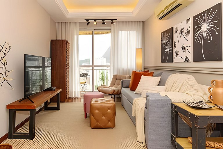 Berna1404|2 comfortable rooms with views in Leblon