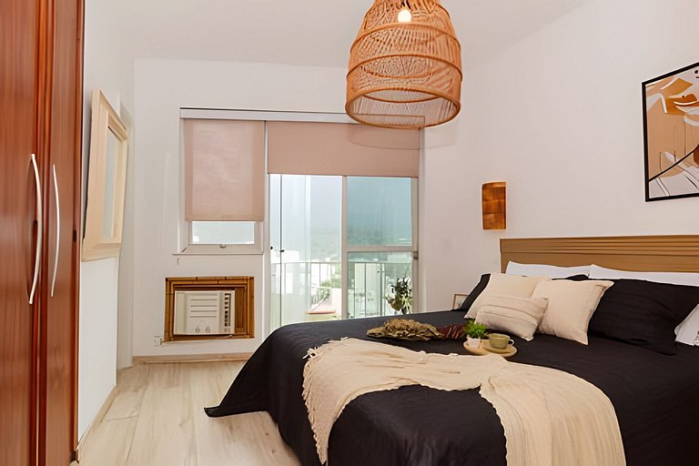 Berna1404| 2 qts confortáveis ​​c/vista no Leblon