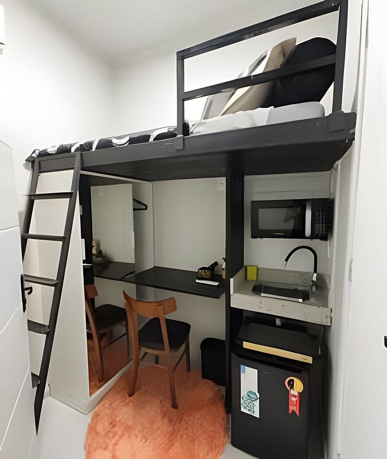 Hum202D|studio 10 m² en Leblon, 5 min de la playa