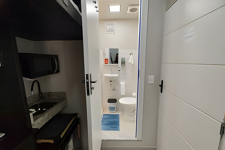 Hum202D|studio 10 m² en Leblon, 5 min de la playa