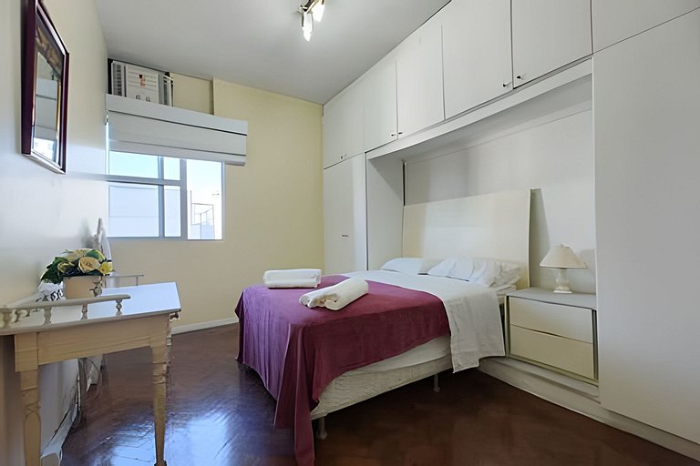 Mtr404 |2 quartos no Leblon a 2 minutos da praia