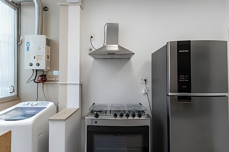 Hum104| Dormitorio y sala en el corazón de Leblon