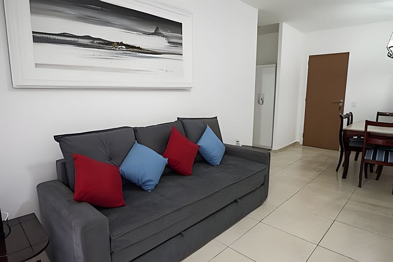 Luc113| Flat with pool and sauna on Barra beach