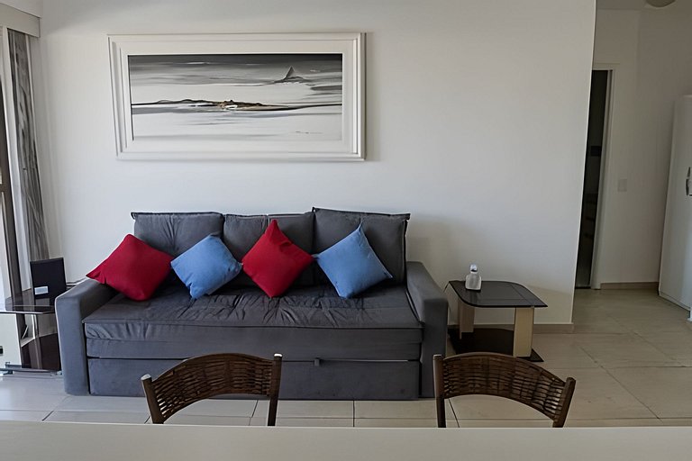 Luc113| Flat with pool and sauna on Barra beach