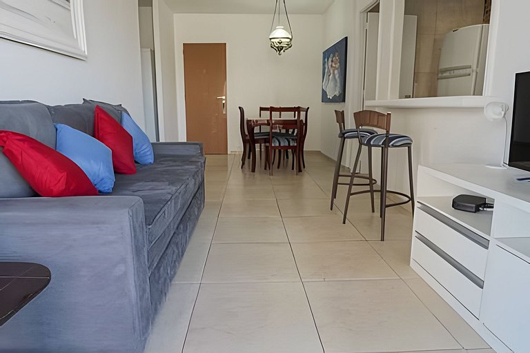 Luc113| Flat with pool and sauna on Barra beach