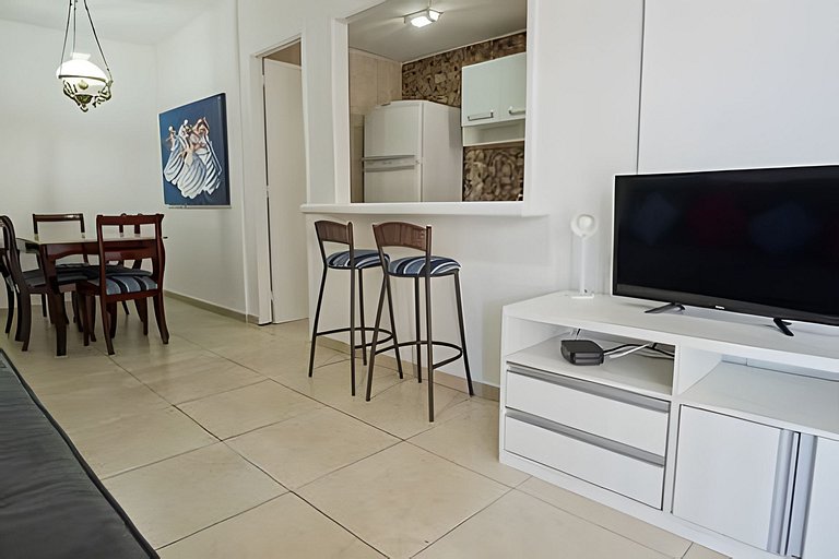 Luc113| Flat with pool and sauna on Barra beach