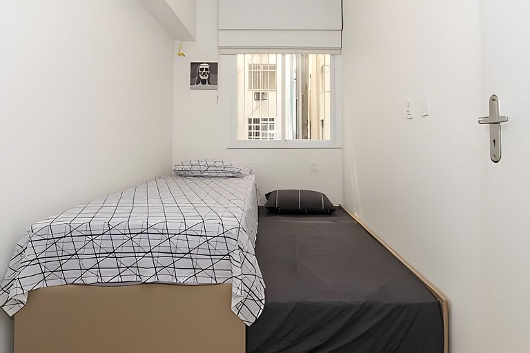 Dom208|2 dorm en Copacabana, 3 minutos de la playa