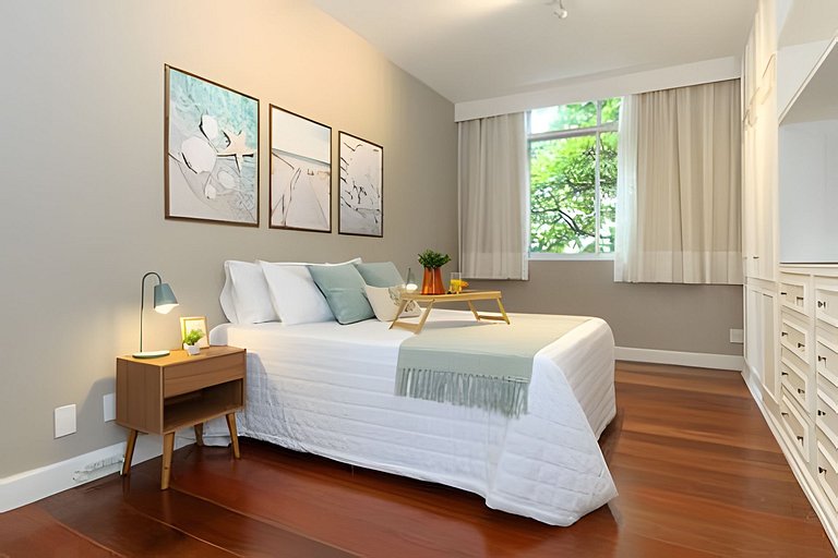 MAR301|Big and cozy in Leblon, 300m from the beach