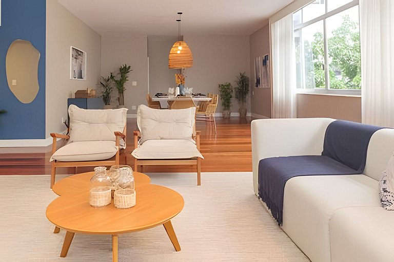 MAR301|Big and cozy in Leblon, 300m from the beach