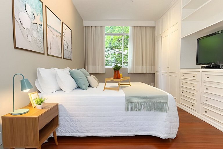 MAR301|Big and cozy in Leblon, 300m from the beach