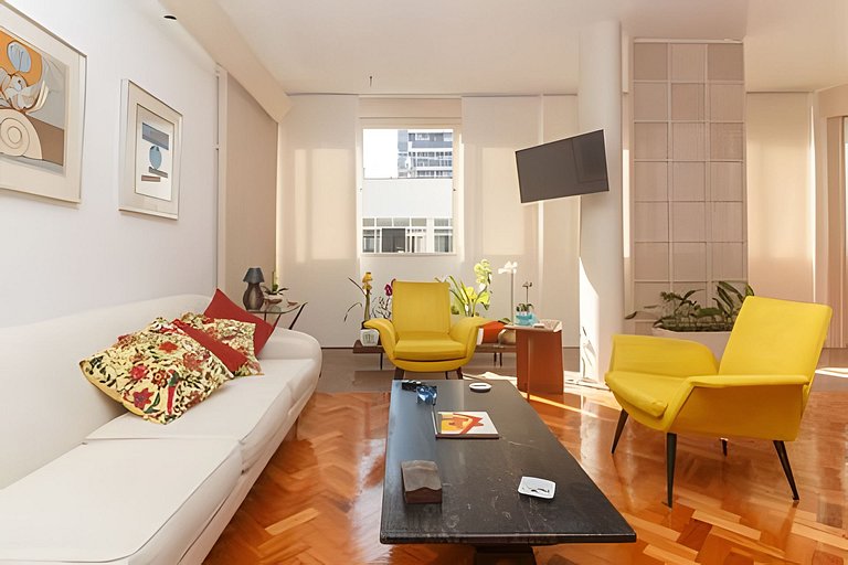 Ven404| Apto charmoso na quadra da praia