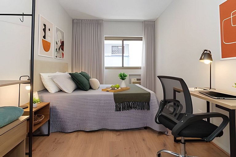 Mtr706| Hab. con condominio completo en Leblon