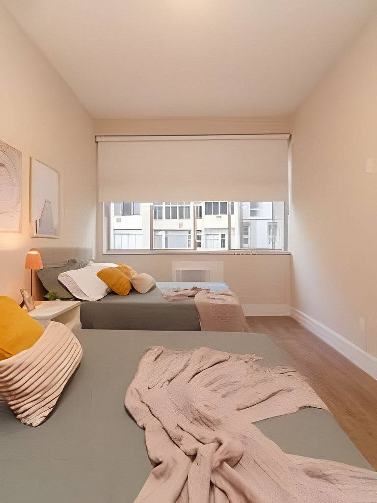 Brt401A| 3 rooms in Copacabana, 9 min from Posto 4