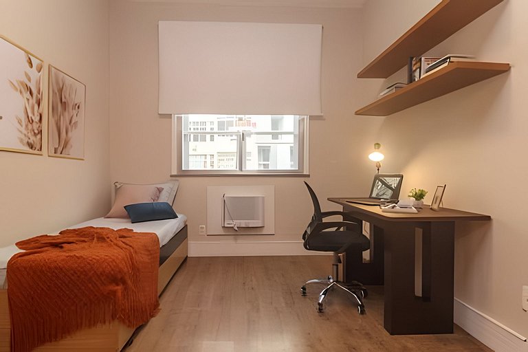 Brt401A| 3 rooms in Copacabana, 9 min from Posto 4