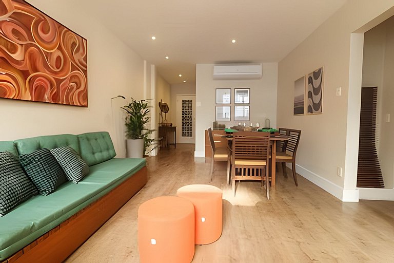 Brt401A| 3 rooms in Copacabana, 9 min from Posto 4