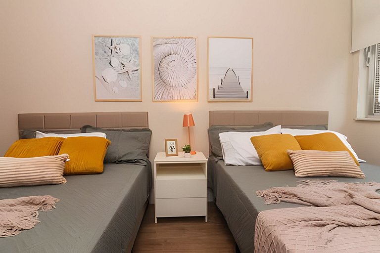 Brt401A| 3 rooms in Copacabana, 9 min from Posto 4