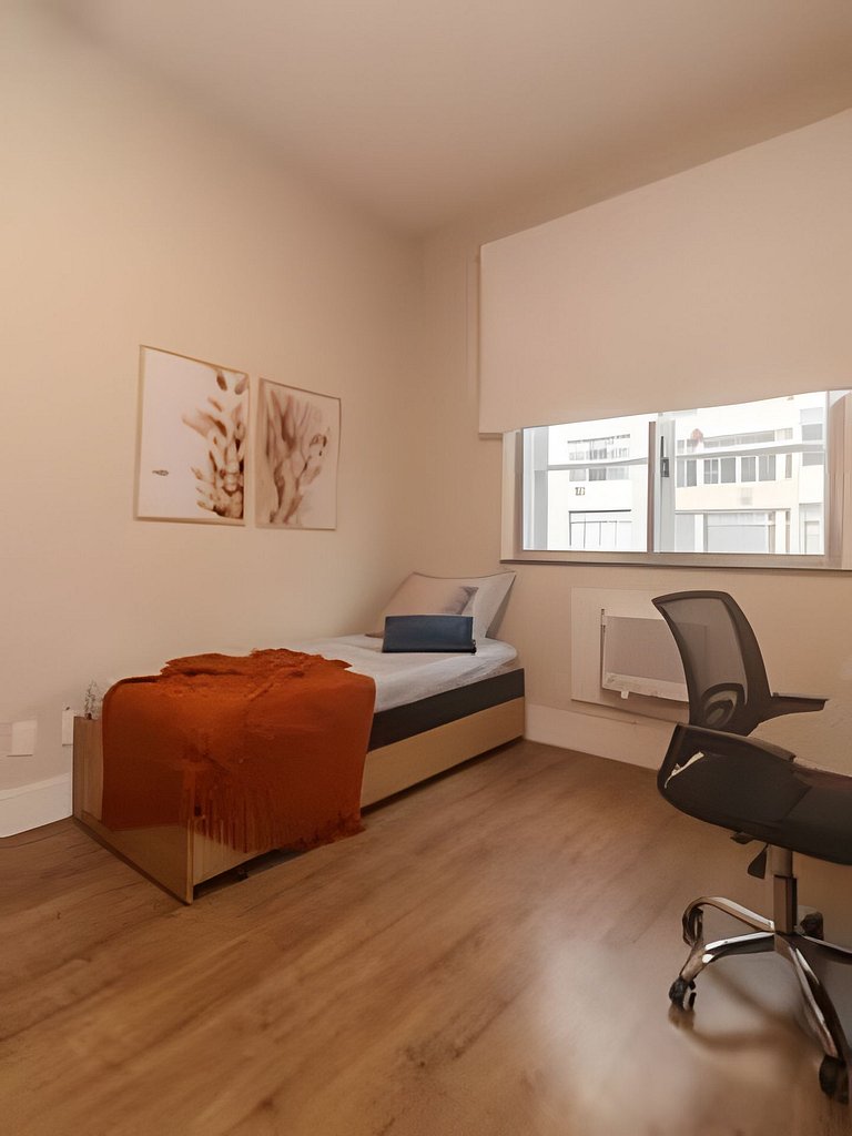 Brt401A| 3 rooms in Copacabana, 9 min from Posto 4