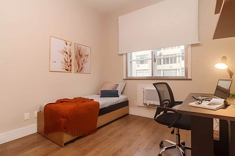 Brt401A| 3 rooms in Copacabana, 9 min from Posto 4