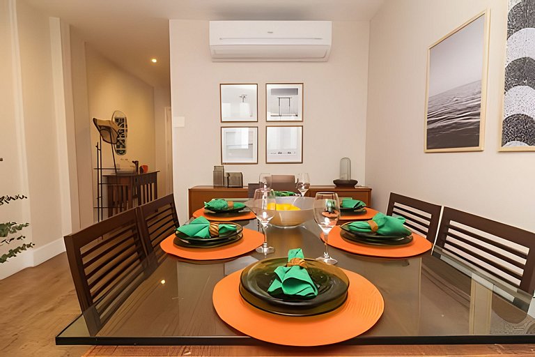 Brt401A| 3 rooms in Copacabana, 9 min from Posto 4