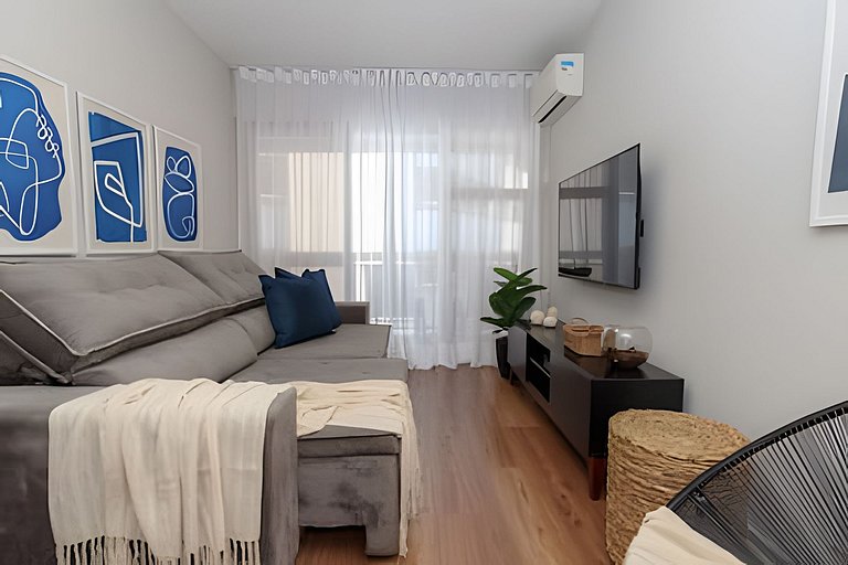 Mtr706| Apto. condominio completo e vaga no Leblon