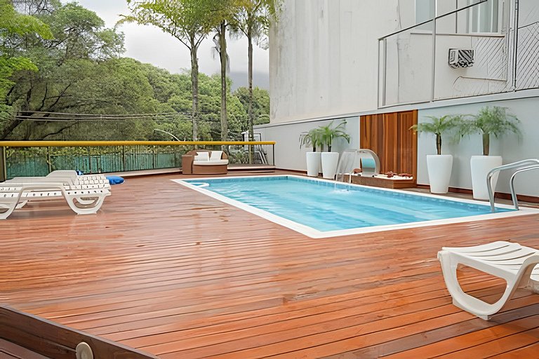 Mtr706| Apto. condominio completo e vaga no Leblon