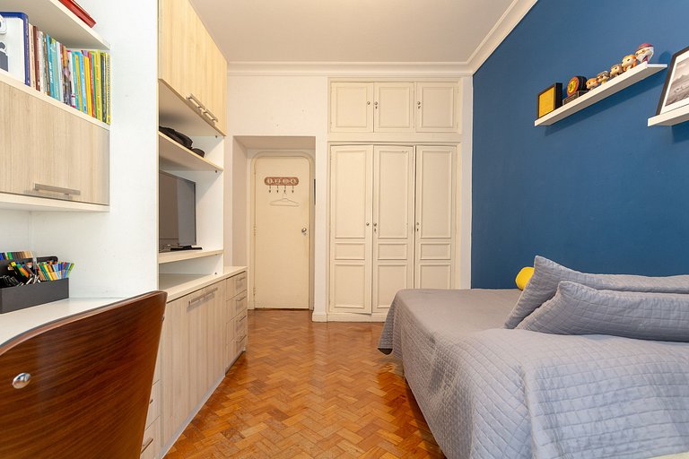 Raul601|Espaçoso apto em Copacabana,3 min da praia