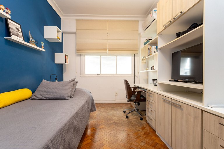 Raul601|Espaçoso apto em Copacabana,3 min da praia