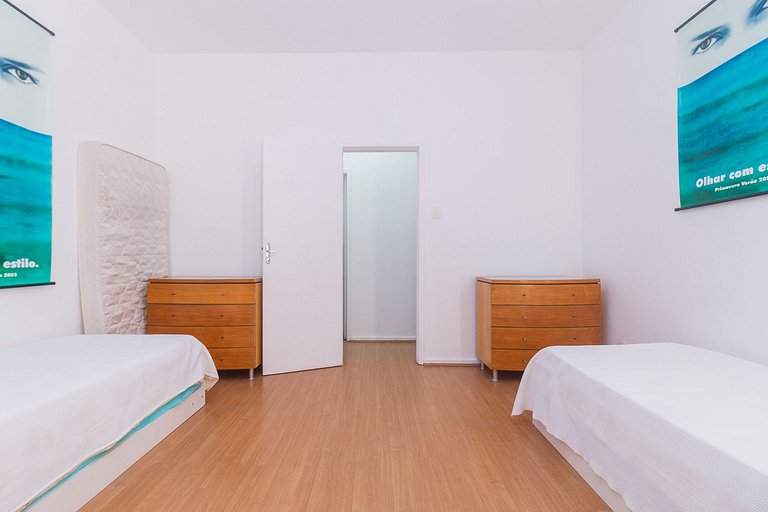 Ns101| 2 quartos em Copacabana 200 metros da praia