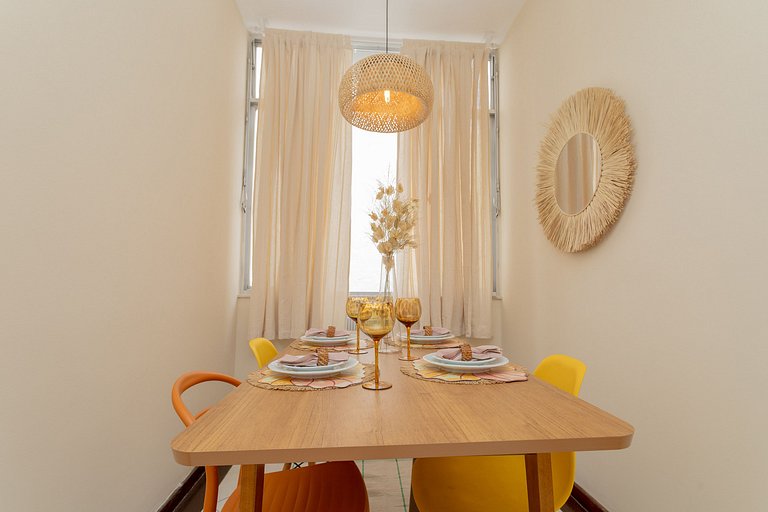 Atlântica910| 2 room in Copacabana,100m from beach