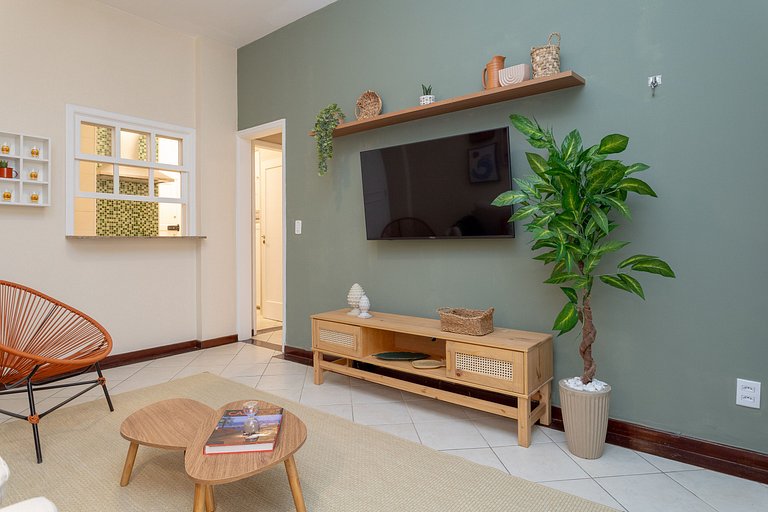 Atlântica910| 2 room in Copacabana,100m from beach