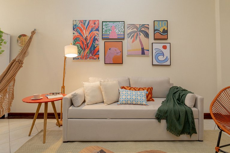 Atlântica910| 2 room in Copacabana,100m from beach