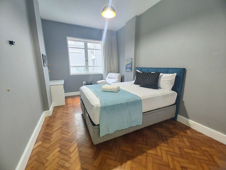 Afra205| 3 quartos no Leblon a 3 min da praia