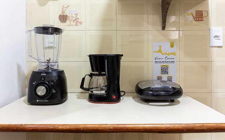 Pri502|Complete studio apt 2 mn from Copa Beach