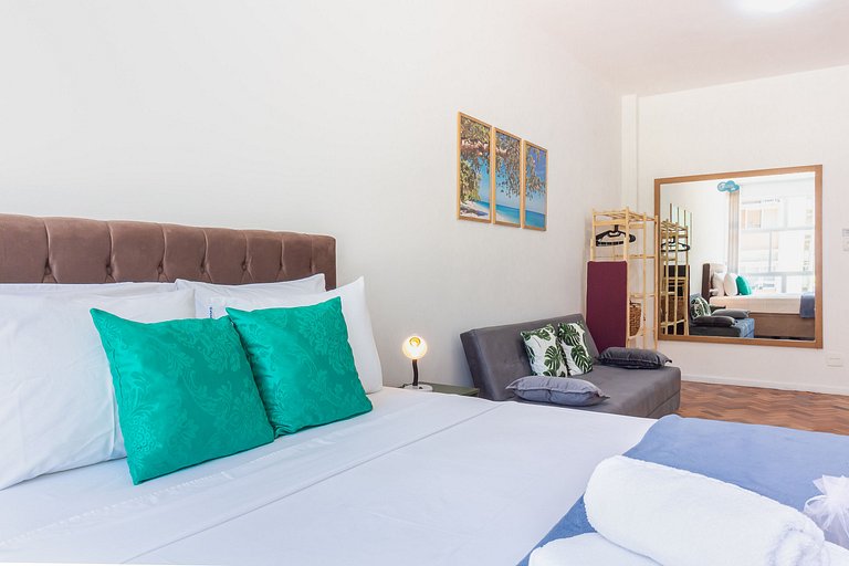 Pri502|Complete studio apt 2 mn from Copa Beach