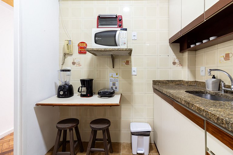 Pri502|Complete studio apt 2 mn from Copa Beach