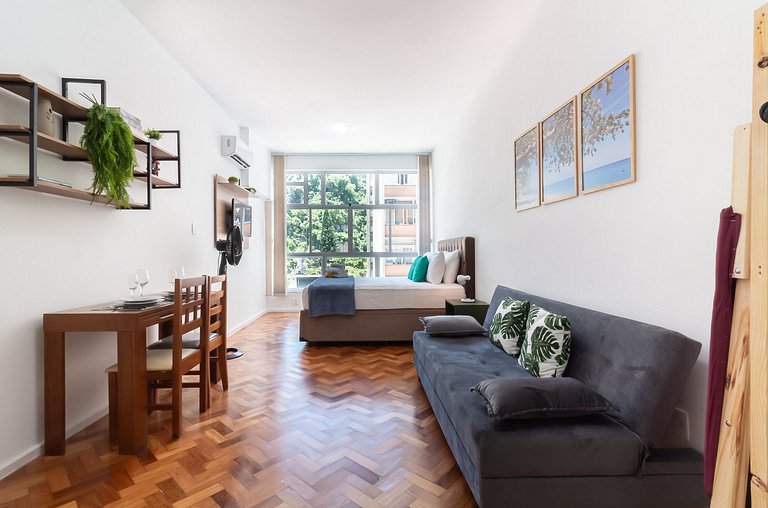 Pri502|Complete studio apt 2 mn from Copa Beach