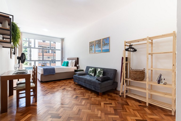 Pri502|Complete studio apt 2 mn from Copa Beach