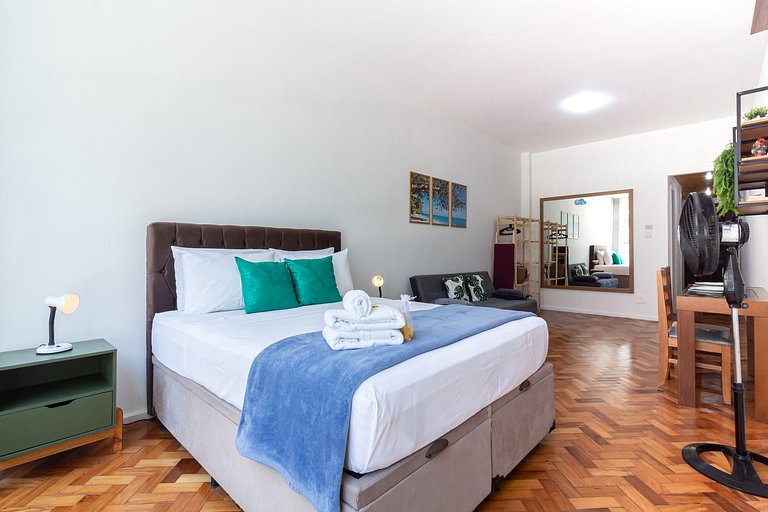 Pri502|Complete studio apt 2 mn from Copa Beach