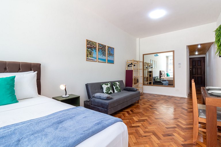 Pri502|Complete studio apt 2 mn from Copa Beach