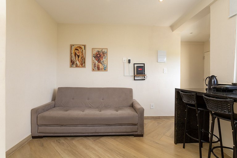 Glória803| Quarto e sala aconchegante na Glória