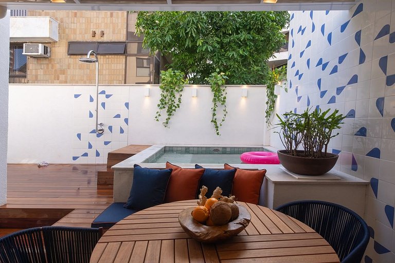 JB403|Duplex com piscina no Jardim Botânico